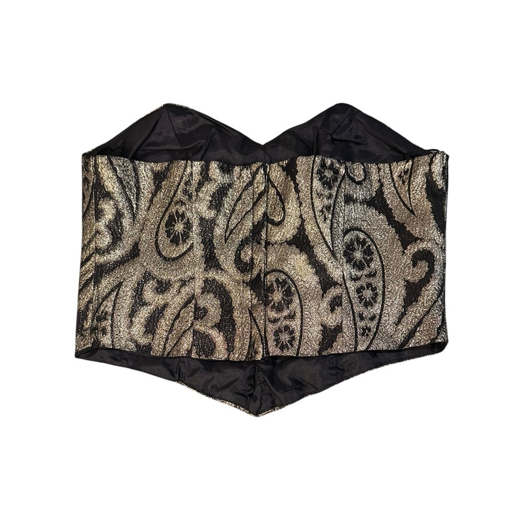 Vintage Francine Brown corset top, medium - Picture 3 of 6
